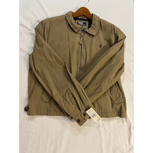 VTG NWT Polo Ralph Lauren Jacket Mens Brown Olive Pony Full Zip 90s Y2K XL - Picture 2 of 8